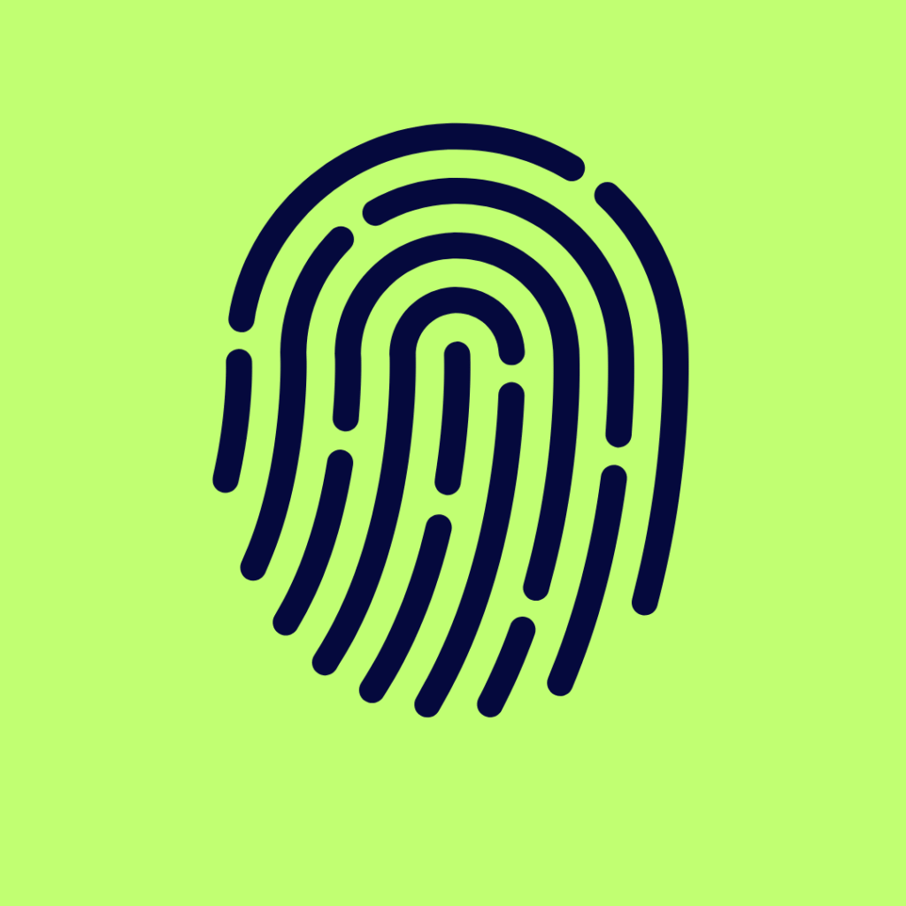 Fingerabdruck. Biometrie