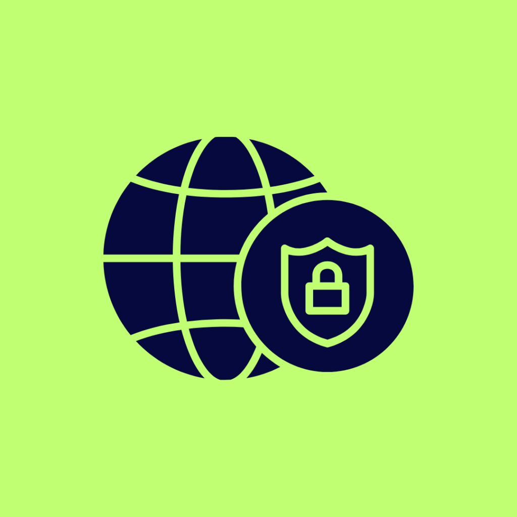 Sicherheitszeichen-Symbol. Planet-Symbol und Schild. Sicherheitsmetapher