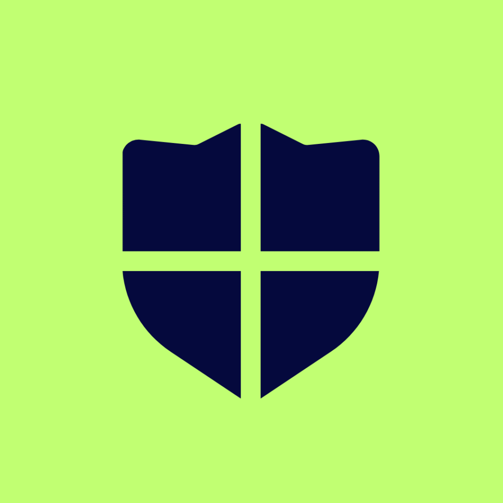 Symbol mit Sicherheitszeichen. Schild