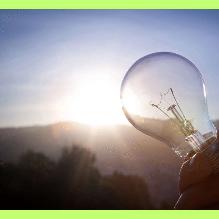 Glühbirne und Natur