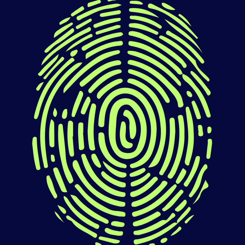 Fingerabdruck. Biometrie